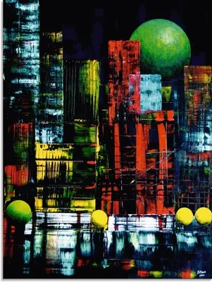 Produktbild von ARTland Glasbild New York abstrakt II Größe: 45x60 cm