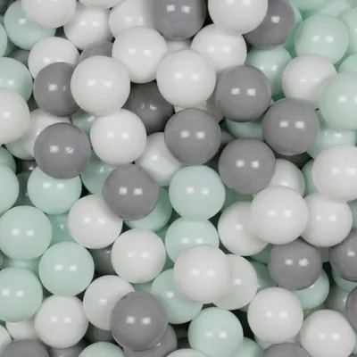 Produktbild von Spielbälle ø7cm 150Stk Weiß, Grau, Hellmint