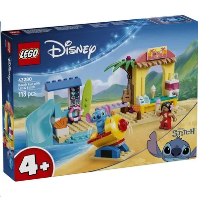 Obrázek produktu pro LEGO Disney Zábava na pláži s Lilo a Stitchem, Sada na stavění, 4 rok/roky, Plast, 113 kusů, 317 g