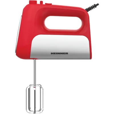 Produktbild von Heinner HM-DC500RD, Handmixer, Rot, Weiß, Mixen, Tasten, DC, Edelstahl