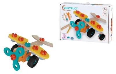 Produktbild von Eichhorn Construct Mini Flugzeug - 35-teiliges Bauset mit beweglichem Propeller