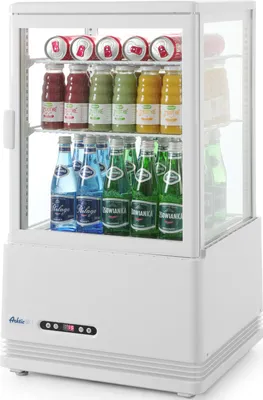 Zdjęcie produktu dla Hendi 233610, Lodówka witrynowa, Wolnostojący, Biały, 58 l, 2 - 6 °C, R600a