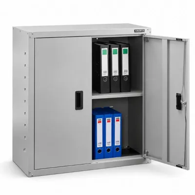 Immagine prodotto di AREBOS schedario 90x90x40 cm armadio da ufficio in acciaio grigio regolabile in altezza