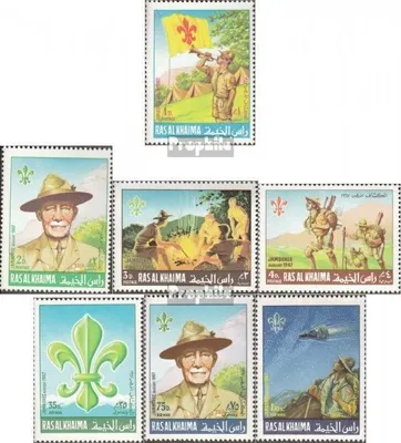 Produktbild von Briefmarken Ras al Chaima 1967 Mi 188A-194A (kompl.Ausg.) postfrisch Weltpfadfindertreffen