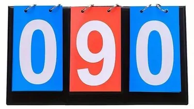 Productafbeelding van Bovista Scorebord - Padel -Tennis - Voetbal - Scoreborden - Driecijferig - Rood/Blauw