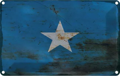 Produktbild von vianmo Blechschild 20x30 cm Somalia Rost Flagge Fahne Wappen