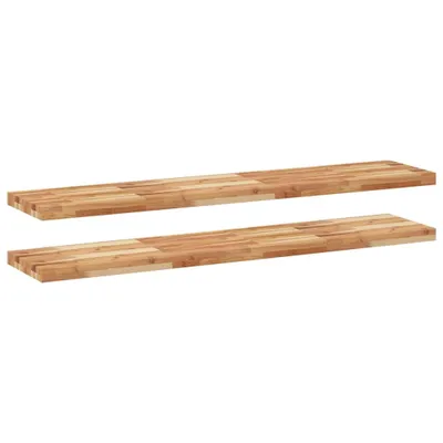 Produktbild von 2 Stk. Schweberegal 120 x 30 x 4 cm Massivholz Akazie Ölbehandelt