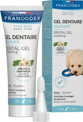 Produktbild von Francodex Beruhigendes Zahngel Für Welpen 50 G