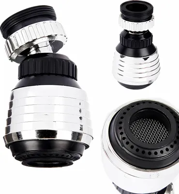Produktbild von BRAUSEKOPF 6cm mit 3 Funktionen Strahlregler Wasserhahnaufsatz Schwenkbrause Wasserhahnaufsatz Wasserhahn-Aufsatz Mischdüse Küche Wassersparer 39