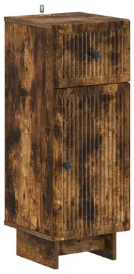 Imagen del producto de vidaXL Armario de almacenamiento para baño, color roble ahumado, 30 x 31 x 80 cm