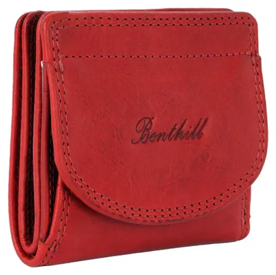 Produktbild von Benthill Kleine Geldbörse Echt Leder RFID | Wiener Schachtel Echtleder Damen & Herren | Minibörse Mini Portemonnaie inkl. Geschenkbox