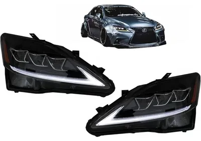 Produktbild von LED DRL Scheinwerfer Dynamisch Blinklicht für LEXUS IS XE20 06-13 Schwarze.