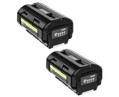 Obrázek produktu pro Náhradní baterie, 6000 mAh, 1000+ cyklů, rychlé nabíjení Li-Ion s ochranou, kompatibilní s elektrickým nářadím Ryobi 40V,  2x 6,0Ah baterie