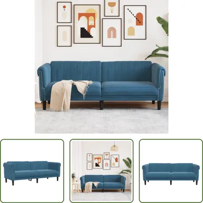 Immagine prodotto di The Living Store Divano a 3 posti Velluto blu