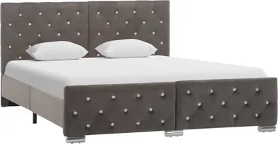 Produktbild von Bettgestell Grau Samt 140x200 cm