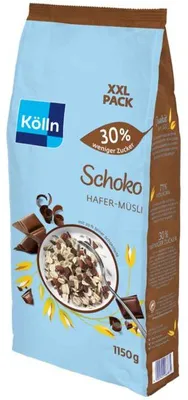 Produktbild von Kölln Hafer-Müsli Schoko 30% weniger Zucker 1,15kg