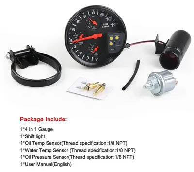 Produktbild von 5-Zoll-Auto-Tachometer-Öltemperatur-Gague-Druckmessgerät