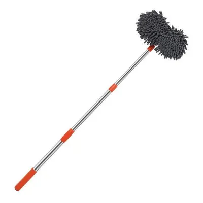 Image de Brosse télescopique pour voiture avec manche télescopique de 120 cm, brosse rotative à 360 degrés - LONGWASH