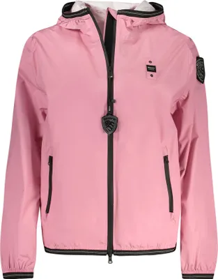 Produktbild von Wasserdichte Damenjacke in Rosa mit Kapuze und Strassapplikation
