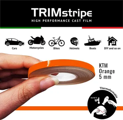 Produktbild von Zierstreifen Klebestreifen für Autos, KTM Orange, 5 mm x 10 m