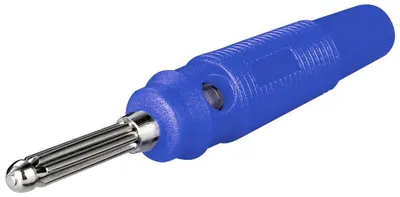 Immagine prodotto di goobay Bananen Stecker mit Querloch 4 mm trittfest blau (Bulk)