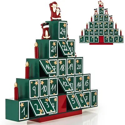 Image de Spielwerk® Calendrier de l'Avent en Bois 'Sapin de Noël'