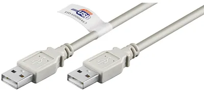 Produktbild von Goobay USB 2.0 Hi-Speed-Kabel mit USB-Zertifikat, Grau, 2m, 2 m, USB A, USB A, USB 2.0, 0,48 Gbit/s, Grau