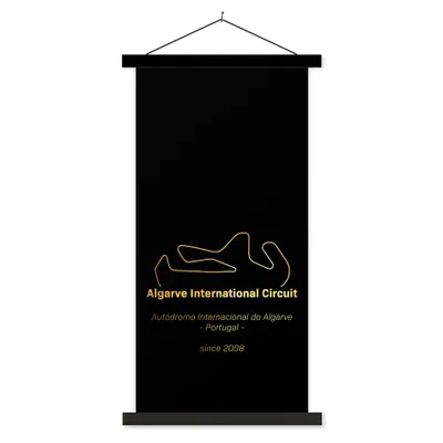 Produktbild von MuchoWow® Textilposter Portugal - Formel 1 - Rennstrecke 60x120 cm mit schwarzem Rahmen - Magnete