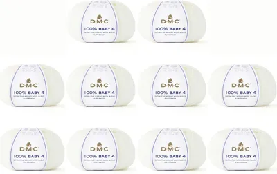 Immagine prodotto di 10 gomitoli di DMC 100% Baby 4 – filato merino extrafine (75% merino, 25% poliammide) (colore 100)