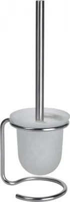 Image de Goupillon de toilettes en verre pose libre OMEGA 11x40x13 cm-#ffffff-Blanc-11 --