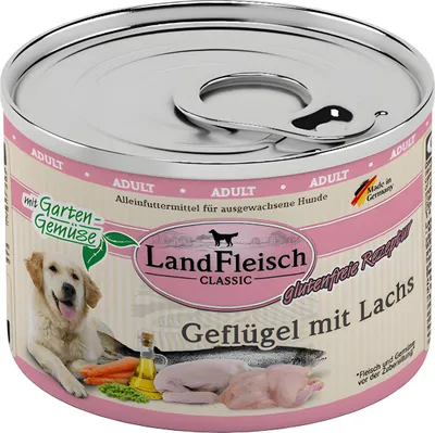 Produktbild von LandFleisch Classic Geflügel mit Lachs 195 g - 6 Stück