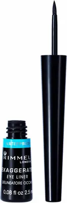 Produktbild von Rimmel Exaggerate Waterproof, Flüssigkeit, Topf, Schwarz, Black, 2,5 ml, Aqua/water/eau, Propylene Glycol, Tromethamine, Citric Acid, Oleyl Alcohol, Magnesium Aluminum...