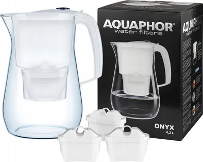 Zdjęcie produktu dla Dzbanek filtrujący Aquaphor Onyx 4,2l z 3 wkładami Maxfor+ Mg biały