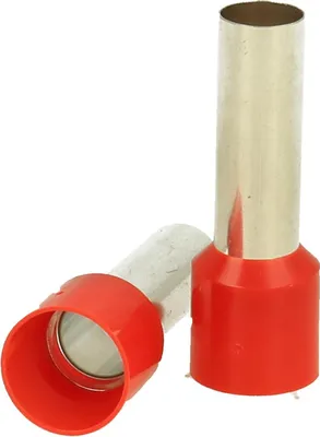 Produktbild von Aderendhülsen DIN 46228 Teil 4 isoliert, Größe L, Farbe Kodierung DIN Querschnitt 35mm² rot - 1 Stück