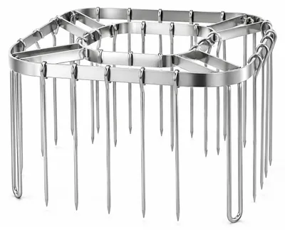 Produktbild von Heißluftfritteuse Zubehör Grillspieß Set, Edelstahl Spießhalter mit 28 Spießen, rotierender Einsatz für Airfryer zum Grillen von Fleisch und Gemüse