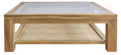 Produktbild von Couchtisch Teakholz massiv 120 cm Design