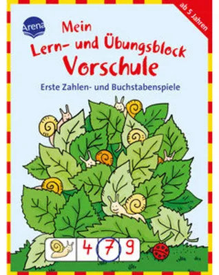 Immagine prodotto di Mein Lern- und Übungsblock Vorschule. Erste Zahlen- und Buchstabenspiele