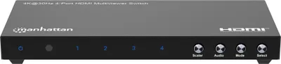 Obrázok produktu pre Manhattan 208406, HDMI, Micro USB Type-B, Kov, Čierna, 1920 x 1080 (HD 1080), 3840 x 2160, 480i, 480p, 576i, 576p, 720p, 1080i, 1080p, 1600p, 2160p