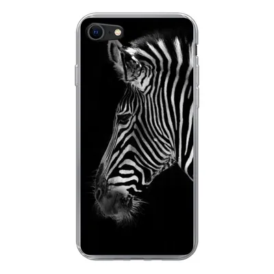 Produktbild von MuchoWow® Handyhülle Schutzhülle Hülle für iPhone 8 Zebra - Wilde Tiere - Schwarz Silikon Softcase Handy Hülle - Schutzhaube