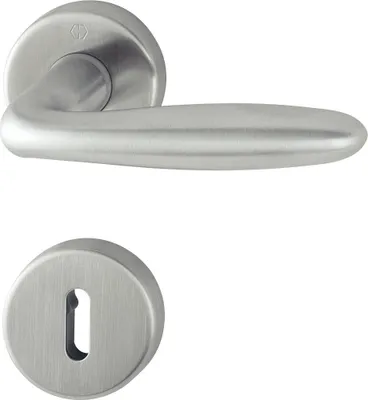 Immagine prodotto di HOPPE set di maniglie a leva VERONA - su rosetta BB, 37 - 42, acciaio inox satinato