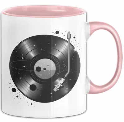 Produktbild von Vinyl Schallplatten Musikliebhaber Musiker Tasse Geschenk Lustige Geschenkidee Spruch (Rosa)