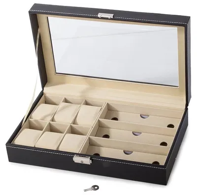 Image de Verk 01491 Organisateur de lunettes et de montres Boîte pour 9 pièces