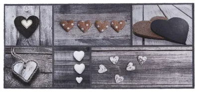 Produktbild von MD Entree Universal | Teppichläufer - Wohnzimmerteppich - Eingangsmatte,Größe:67x150 cm;Motiv:hearts