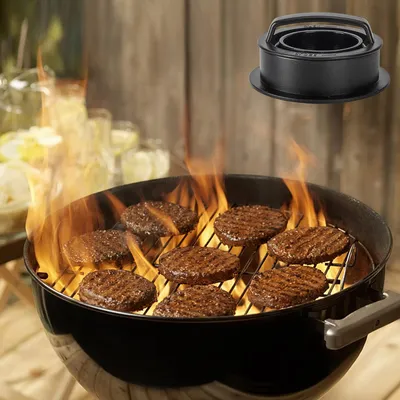 Produktbild von Hamburgerpresse, 3-in-1 Antihaft-Presse für Fleisch, Rindfleisch, Gemüseburger, Küchengadget zum Burgerformen, für Grillen