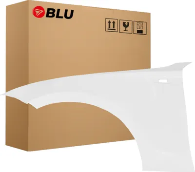 Zdjęcie produktu dla BLU Błotnik pasujący do BMW E81 E82 E87 E88 ( 1 I - serie) 300 Lewy Biały AlpinWeiss | 2004-2013 | Przedni Przód | Lakierowany | Gotowy do montażu  | Stal