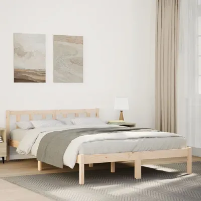 Productafbeelding van Maison Exclusive - Massief houten bed, extra lang, zonder matras, 160x210 cm, van grenenhout