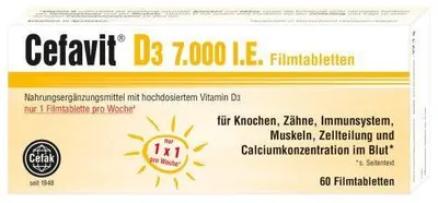 Obrázek produktu pro Cefavit D3 7 000 I.U. potahované tablety 60 ks