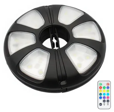 Produktbild von LED Sonnenschirm Licht RGB dimmbar mit Fernbedienung USB Akku