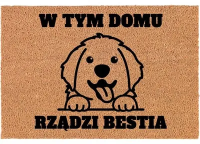 Produktbild von TabPrint Personalisierte Fußmatte Kokos 60x40cm mit Tiername