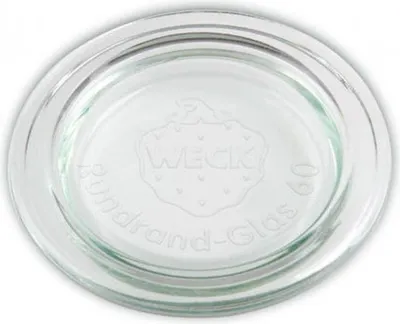 Obrázek produktu pro Weck - Skleněná víčka s kulatým okrajem 100, 10 kusů - vzduchotěsná náhradní víčka pro zavařovací sklenice na zavařování, konzervování a konzervování, opakovaně použitelná